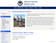 Tablet Screenshot of malvernharriers.com.au
